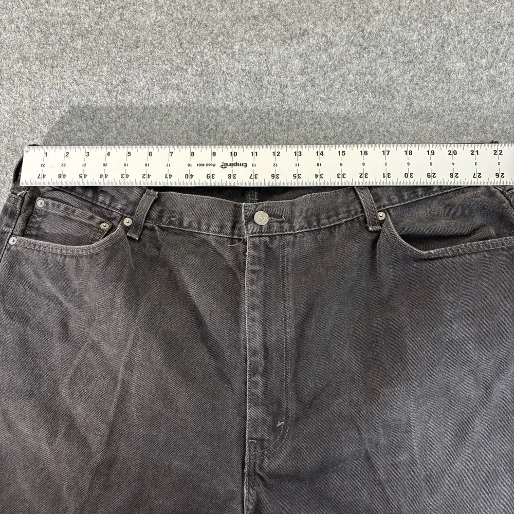 Levi's Jeans Men's 48x34 (44x33) Straight Leg‎ Black Denim Baggy Streetwear